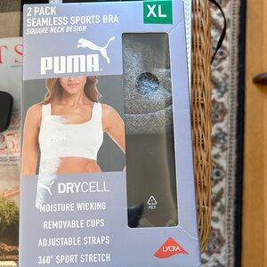 Puma black and Gray Seamless Sports Bra 2-Pack xl new in package